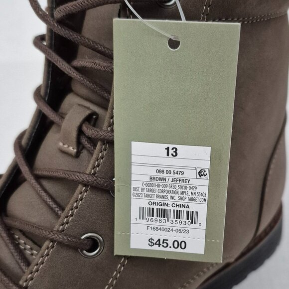 Men's Jeffrey Combat Suede Boots - Goodfellow & Co™ Brown Size 13 - NWT - Picture 11 of 11